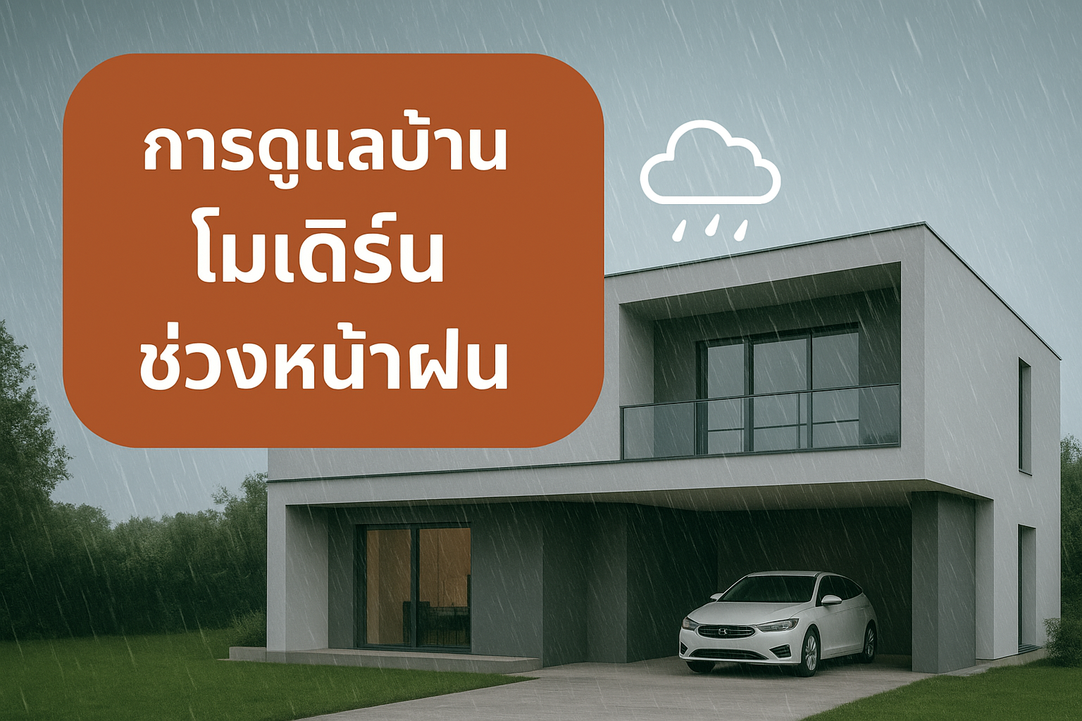 การดูแลบ้านสไตล์โมเดิร์นช่วงหน้าฝน